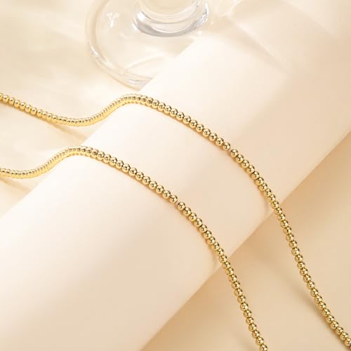CHESKY Waist Beads for Women, Dainty 14k Gold Plated Waist Chain Beach Accessories Cute Belly Chain Body Chain Gold Chain Belts for Women Summer Beach Jewelry for Womens Gifts Rave Outfits for Womens - style: Beads