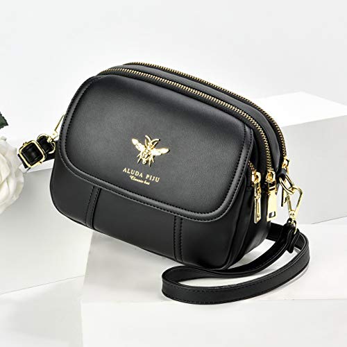 Small Crossbody Bags Shoulder Bag for Women Stylish Ladies Messenger Bags Purse and Handbags Wallet - color: 12-a Black