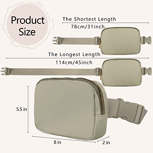 VOROLO Fanny Pack For Women And Men Crossbody Bag Belt Bag with Adjustable Strap Graduation Gifts Wood Grey - color: Wood Grey, style: 1 Pack Fanny Pack