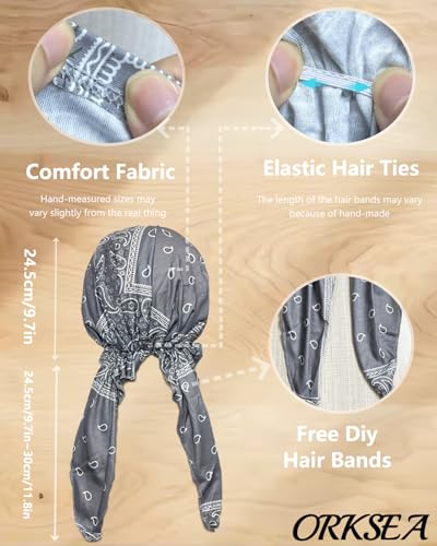 Chemo Headwear for Women Pre-Tied Head Scarf Headwraps Soft Turbans Cancer Hats Chemo Beanie Coverings Scarves - color: Grey Nuts