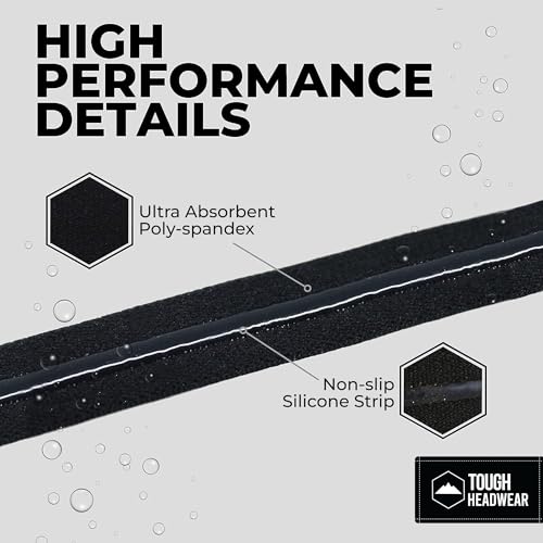 Thin Elastic Sports Headbands - Workout, Running, Soccer for Women & Men - color: Black, Gray, White - 6