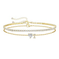 Gold Initial Ankle Bracelets for Women Waterproof 14K Gold Filled Layered Anklets for Women Non Tarnish Women's Anklets Adjustable Large Ankle Summer Beach Foot Jewelry - style: Gold-I