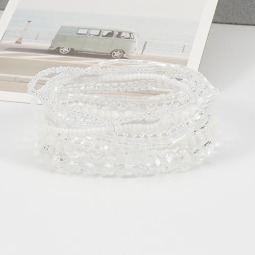 Bohemia Bracelets for Women Vintage Stackable Beads Bracelets Charm Stretch Beach Jewelry - color: Color 13
