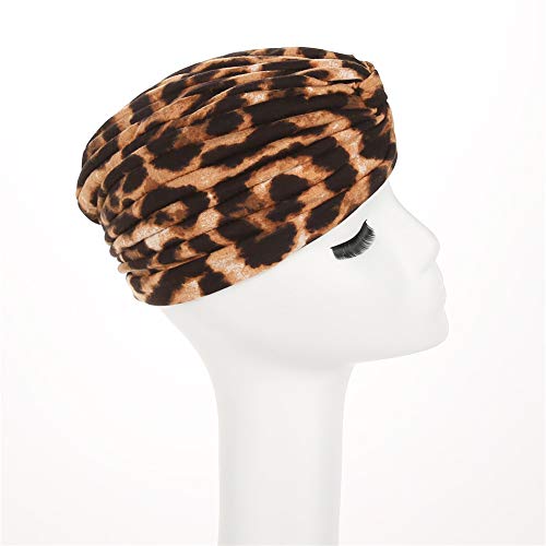 beauty YFJH Women's Cotton Turban Head Wrap Cancer Chemo Beanies Cap Headwear Cap Bonnet Hair Loss Hat - color: Leopard