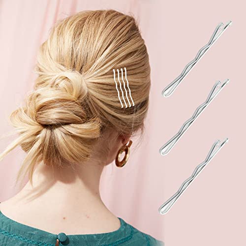 220 Ct 1.38 Inch Mini Silver Gray Cute Bobby Pins with Metal Box, Small Hair Bobby Pins for Buns, YINGFENG Premium Gray Hair Pins for Kids, Girls and Women, Great for All Hair Types - color: Silver（1.38inch）