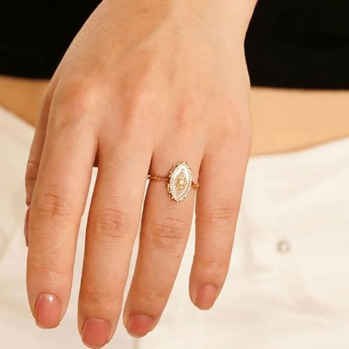 Simple Wave Lace Ring Women's Personalized Vintage Court Style Ring, Gold Rings for Women，Promise Rings for Her - color: Rose gold, size: 6