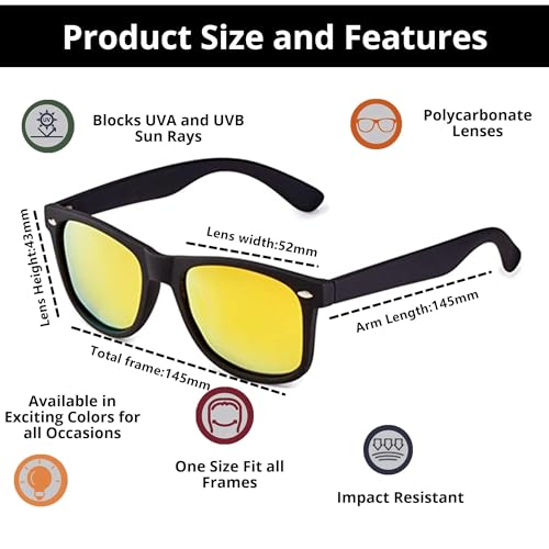 Eyegla Sunglasses Bulk Party Sunglasses Pack 80s Shades Eyewear Set for Men Women 8/10/20/30Pack - color: Black Frame+green Mirror Lens 10 Pack