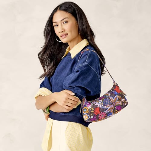 Vera Bradley Women's Premium Cotton Roxbury Crescent Shoulder Bag - color: Colorful Bouquet