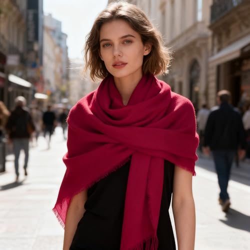 K-Elewon Large Square Scarf 51" Cotton and Linen Hand feel Scarf Fashion Scarves Hair Wrapping Scarfs Neck Scarves for Women - color: H2313