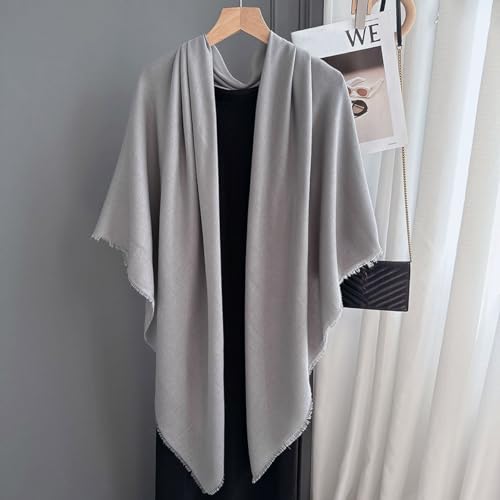 K-Elewon Large Square Scarf 51" Cotton and Linen Hand feel Scarf Fashion Scarves Hair Wrapping Scarfs Neck Scarves for Women - color: H2311