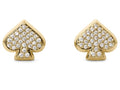 kate spade new york Everyday Spade Studs - color: Clear/Gold Pave