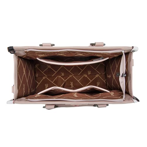 Montana West Wrangler Animal Print Tote Bag for Women Western Purse Boho Top Handle Satchel Handbag - color: Cow Lihgtpink