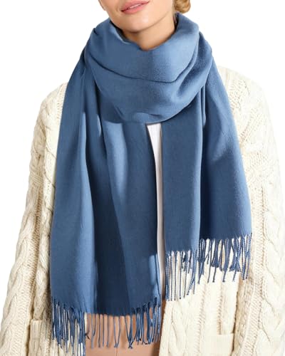 FURTALK Pashmina Shawl Wraps for Women Evening Dresses Blanket Scarves Fashion Scarf Wedding Gifts - color: Cobalt Bluedenim Blu