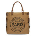 KAMEILONG Large Canvas Tote Bag for Women with Zipper Everyday Crossbody Bag Laptop Shoulder Bag Hobo Handbag - color: Khaki
