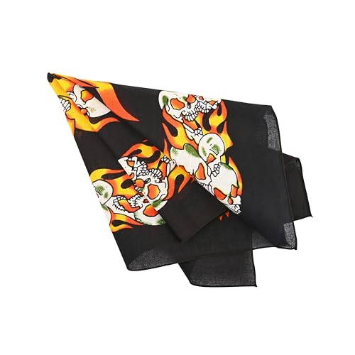 Motique Accessories Skull Bandana - color: Flames