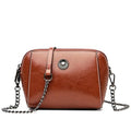Genuine Leather Small Crossbody Bags for Women | Lightweight Shoulder Purse, Designer Handbag with Adjustable Strap, Casual Travel Everyday Bag - color: H-brown