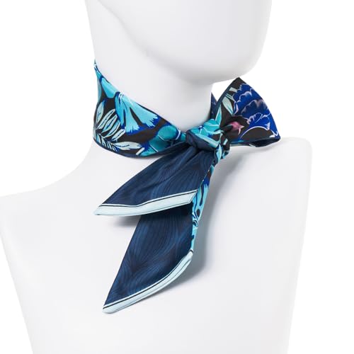 QIUTIMIY 4 Pack Purse Scarf Handbags Skinny Twill Hair Scarves Narrow Neck Scarf Band Women Fashion Accessories Bag Charms - color: Style 2-9
