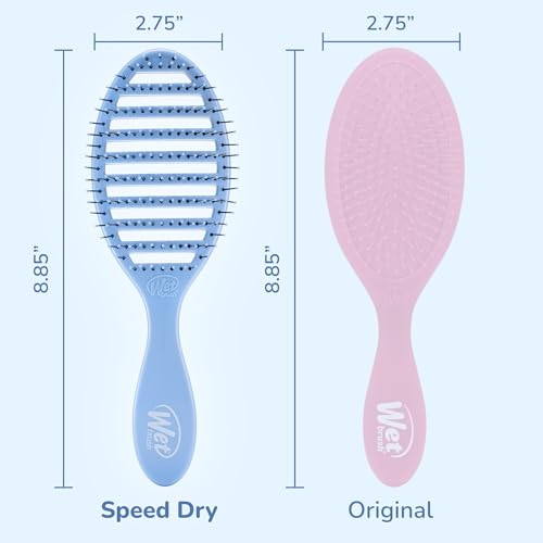 Wet Brush Speed Dry Hair Brush - Sky Blue - Vented Design and Ultra Soft HeatFlex Bristles Are Blow Dry Safe With Ergonomic Handle Manages Tangle and Uncontrollable Hair - Pain-Free - color: Sky, size: 1 Count (Pack of 1)