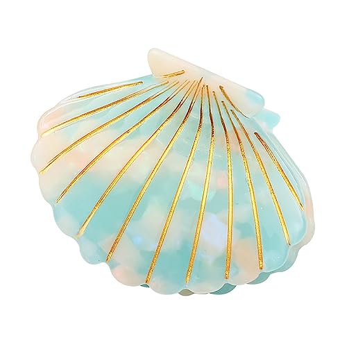 Shell Claw Clip,Acetate Hair Clips,Small Hair Clips for Women,Cyan - color: Cyan
