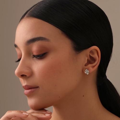 LeCalla 925 Sterling Silver Knot Stud Earrings Jewelry | Italian Design Love Knot Stud Earring | Celtic Knot Stud Earrings for Women - color: Antique Love Knot