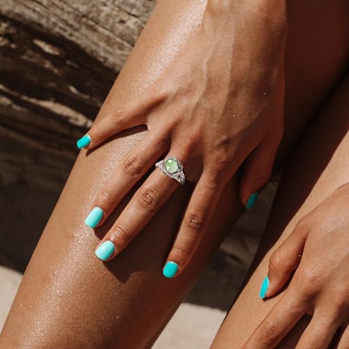 Designer Cubic Zirconia Statement Ring Antique Twisted Cable Wire Rings for Women Fashion Jewelry Gift - color: Green
