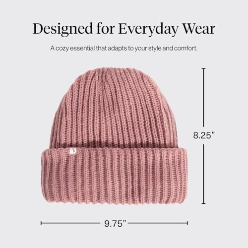 Kitsch Glazey™ Satin Lined Beanie for Men and Women – Cozy Winter & Anti Frizz Beanies for Men, Stylish Hat for All Hair Type - color: Blush