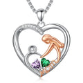 Mom Birthday Gift, Mom Necklace Birthstone Necklace, Anniversary Jewelry Valentine Mothers Day Christmas Birthday Gifts for Mom Women Her Wife Daughter - style: 02-05-Feb-May Birthstone