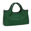 Iswee Genuine Leather Shoulder Bags Purses and Handbags for Women Satchel Designer Cross Body Hobo Medium Size Tote - color: Green