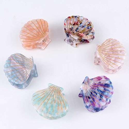 Shell Claw Clip,Acetate Hair Clips,Small Hair Clips for Women,Marble Green - color: Marble Green