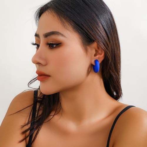 Ear Cuff Earrings for Women Chunky Ear Cuff Colourful Non Pierced Ear Cuff Non Piercing Clip On Cartilage Wrap Cuff Earrings Jewelry Gifts - color: 3Pcs B