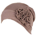 Headwrap Turbans for Women - Twist Soft Floral Solid Caps Pre Tied Chemo Beanies Headwear Hat for Cancer - color: Khaki