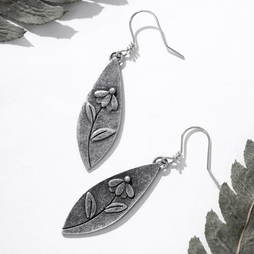 Boho Earrings, Statement Earrings, Teardrop Sunflower Earrings, Dangle Ethnic Earrings for Women, Handmade Bohemian Trendy Boho Vintage Jewelry - style: Flower 02