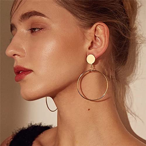 9 Pairs Silver Dangle Earrings for Women Set Retro Vintage Statement Bohemia Boho Drop Earrings Summer Jewelry for Women - style: D