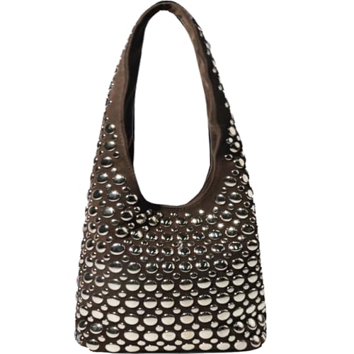 Fashion Handbags and Purses, Beach Shoulder Bags, Travel Braided Top Handle Tote Bag - color: Coffee