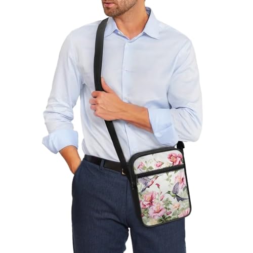 Womens Crossbody Bag Cell Phone Purse Wallet Small Shoulder Handbag for Workout Travel Gym - color: Hummingbird