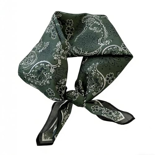 21 x 21 Inch Cotton Bandana for Women and Men,Soft Breathable Head Scarf, Multi-purpose Headband, Hair Scarf - color: Sunflower Green-un17