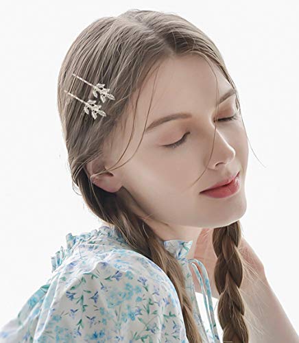 inSowni 30 Pack/15 Pairs Retro Vintage Metal Silver Alligator Hair Clips Barrettes Bobby Pins Leaf Flower Butterfly Accessories for Women Girls
