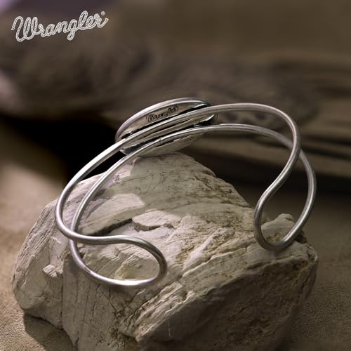 Montana West Wrangler Cuff Bracelet for Women Adjustable Open Cuff Bangle Vintage Bracelet Gold Silver Jewelry