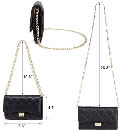 Small Cross Body Purses Sling Crossbody Bags for Women, Shoulder Bag Tote Purse Cross Body Bag Phone Bags - color: O Black