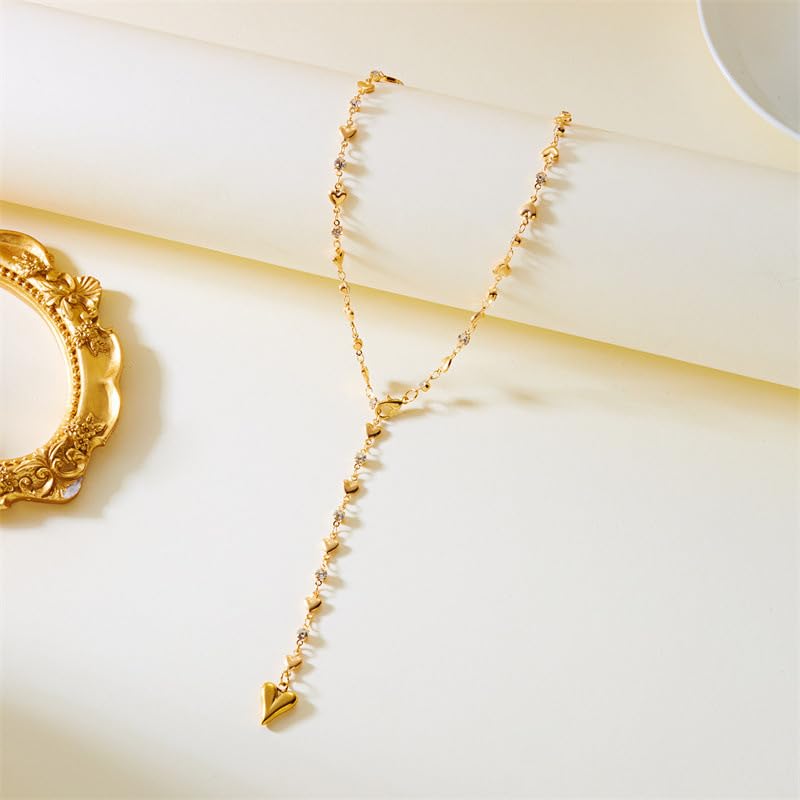 Long Gold Necklace for Women Jewelry fall fashion jewelry womens fashion - color: D-Versatile heart-shaped pendant necklace