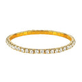 Zealmer Sparkle Multicolor Rhinestone Stackable Stretch Bracelets for Women - color: 1 Row Gold Bracelet