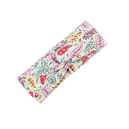 Women's Wide Bandana Headwrap Stretch Yoga Sweatband Turban Criss Cross Head Wrap Twist Head Bands for Women (4 Pack Paisley Printed Style D) - color: 4 Pack Paisley Printed Style D