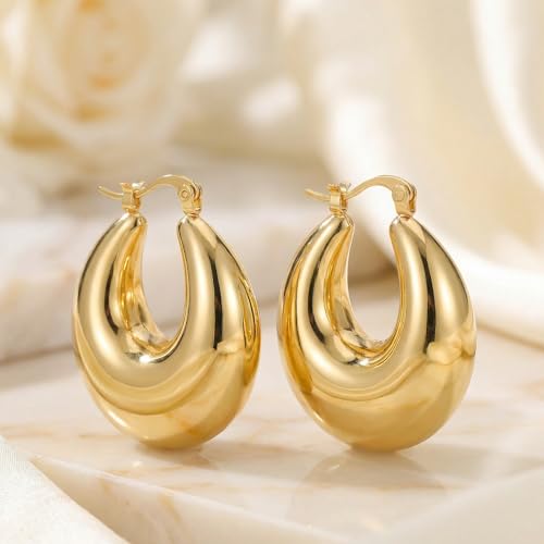 4 Pair Small Gold Hoop Earrings for Women Sensitive Ears - Hypoallergenic 14k Real Gold Plated Hoops Zirconia Cartilage Huggie Earrings Set Helix Piercing Earring Gold Jewelry for Women Gift - color: T1908 Hoop Gold