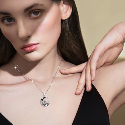 925 Sterling Silver Animal Necklaces Lion/Cat/Phoenix/Bunny/Koalas Necklace Adjustable Chain Animal Lover Pendant Jewelry for Women Men - style: Wolf