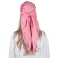 RIIQIICHY 35 Inch Head Scarf for Women Hair Scarf Like Silk Scarf Square Scarf Bandanas for Women - color: Pink
