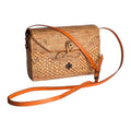 Utama Rattan Bag - Handmade Wicker Woven Purse - Ata, Woven, Straw, Bags - Circle, Square, Oval, Trapezoid Straw Boho Bags - color: Square Bow