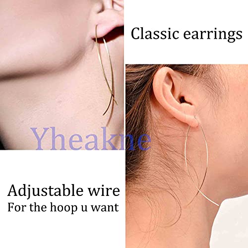 Boho Thin Arch Hoop Earrings Gold Threader Wire Earrings Open Hoop Earrings Minimal Everyday Earrings Jewelry for Women