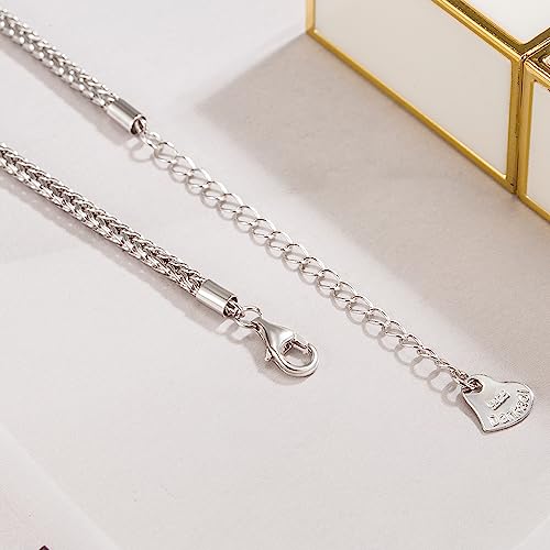 Dankadi Women 925 Sterling Silver Anklets Bracelet Men Simple Chopin/Box Chain/Twist Rope Chain Summer Beach Foot 24k Gold Plated Jewelry Gift - color: Chopin Chain Silver, size: 27cm