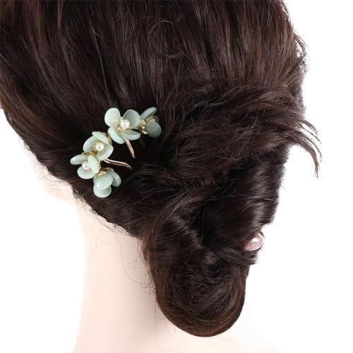 Vintage Style U Shaped Hair Clip, Hair Bun Fork Sticks Side Comb, 4 Prong Accessory