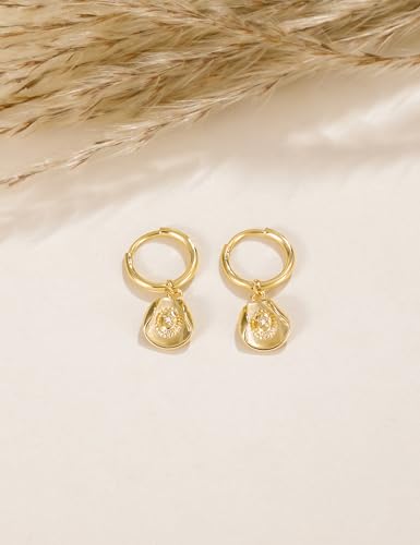 Mameloly Cowgirl Earrings for Women CZ 14K Gold Plated Western Cowboy Hat Dangle Hoop Earrings Cute Jewelry Hypoallergenic - color: 1 CZ Hat